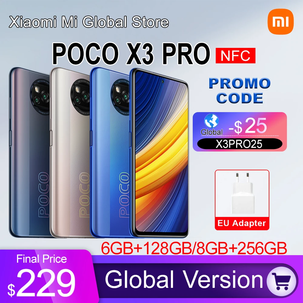Tel&eacute;fono Inteligente POCO X3 Pro versi&oacute;n Global, Smartphone de 6GB y 128GB / 8GB y 256GB, Snapdragon 860 FHD + pantalla DotDisplay de 120Hz, disponible-0