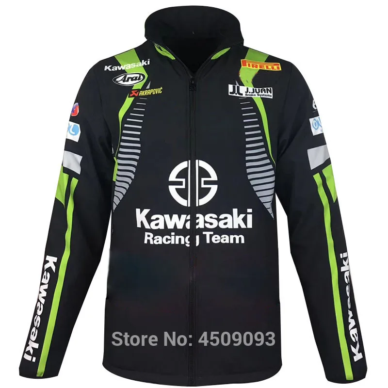 Новое поступление, мотоциклетное худи Kawasaki с капюшоном, спортивная одежда гоночной команды, Мягкая тканевая куртка на молнии, мужские стили