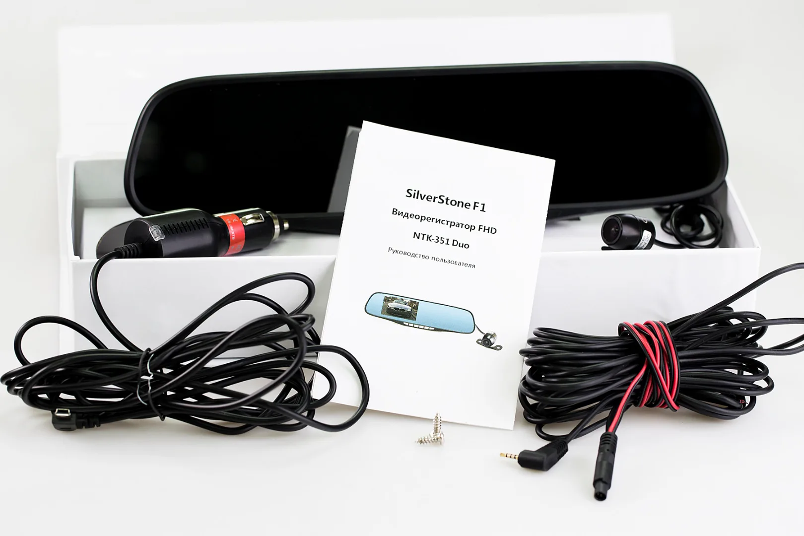 DVR Digital Video Recorder-Mirror Full HD 140 ° with Rear View Camera 720 X480 G-sensor IPS-4.3" SilverStone F1 NTK-351 DUO |