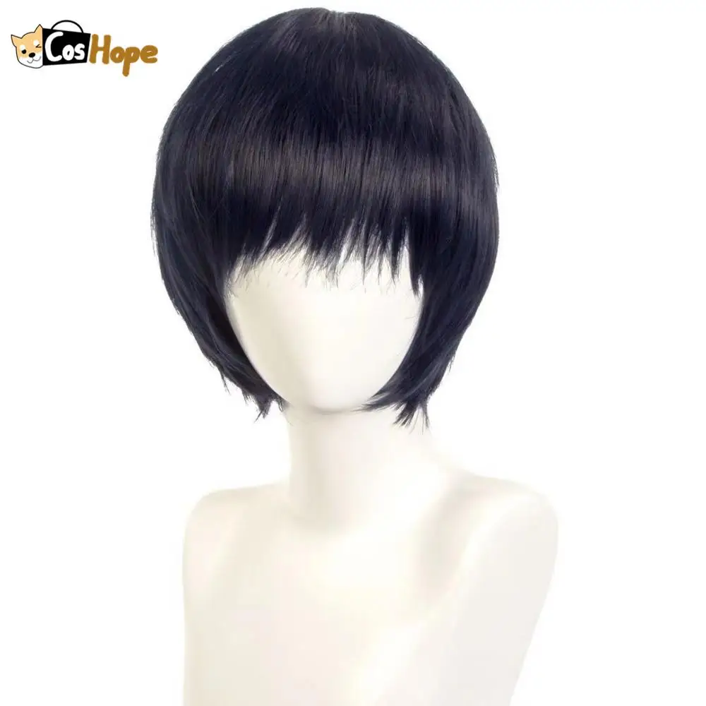 Парик для косплея Persona 5 Tae Takemi женский короткий темно синий парик аниме