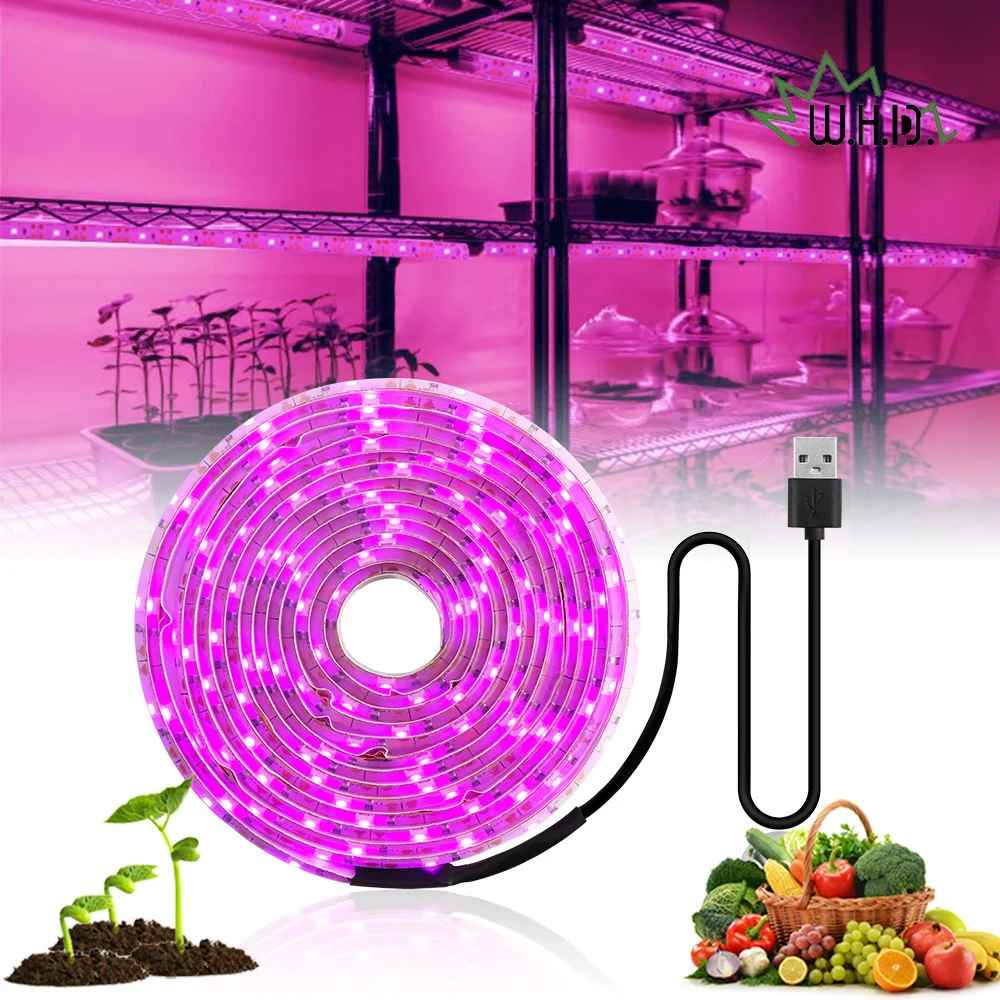 

LED Grow Light Full Spectrum 5V USB Grow Light Strip 2835 LED Phyto Lamps For Plants Greenhouse Hydroponic Growing 0.5M 1M 2M 3M