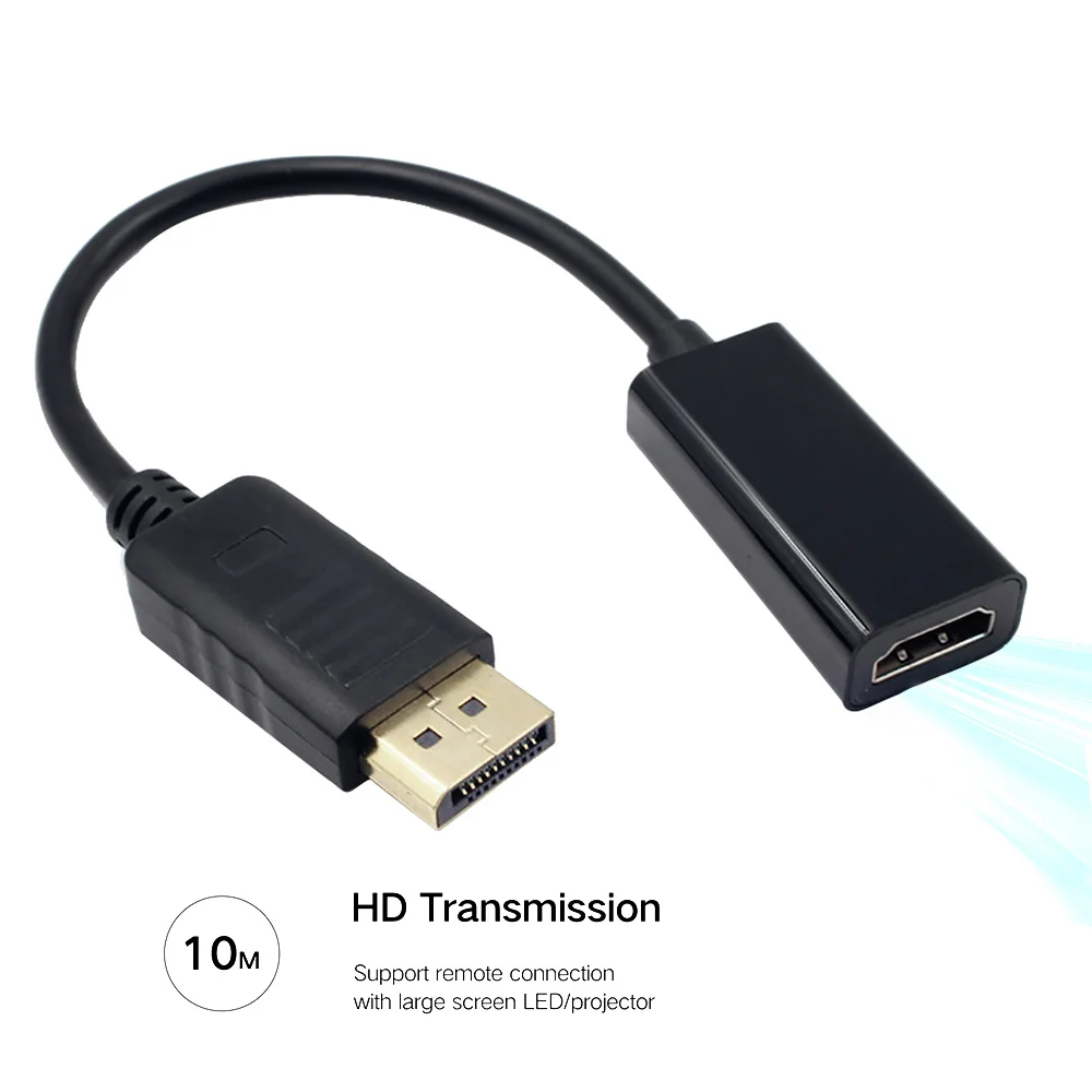 Для HP DELL порт дисплея ноутбука к HDMI кабель ПК папа женскому Кабель DP-HDMI 1080P адаптер