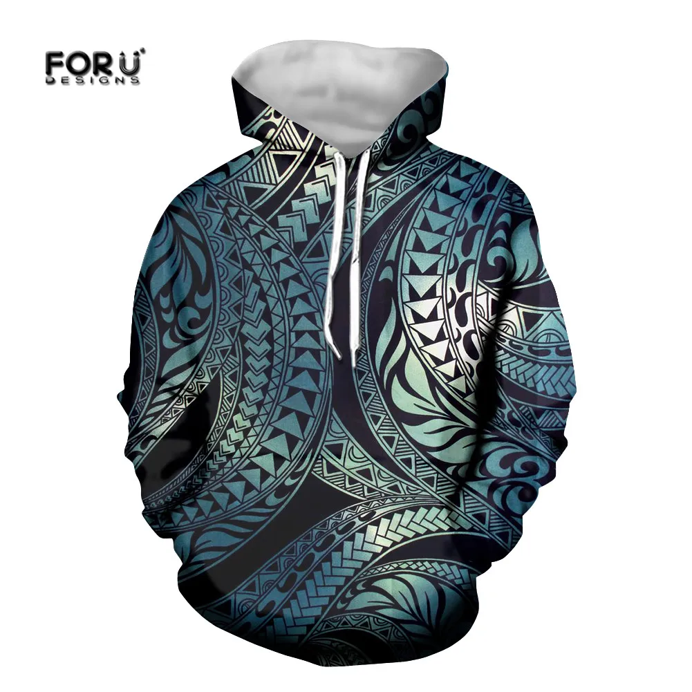 FORUDESIGNS/осень-зима модные топы пуловер Samoan Африканский этнический узор свободные