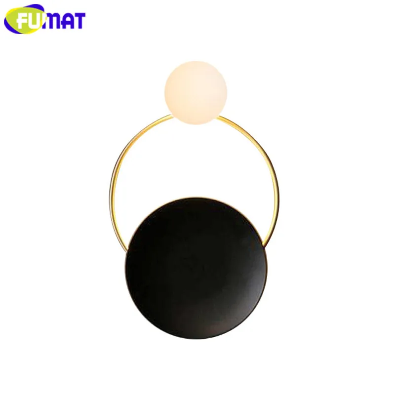 FUMAT Post-modern Wall Lamp Creative Art Deco LED Black Lights for Bedroom Bedside Hotel Stairs Study Room Light Fixture | Освещение