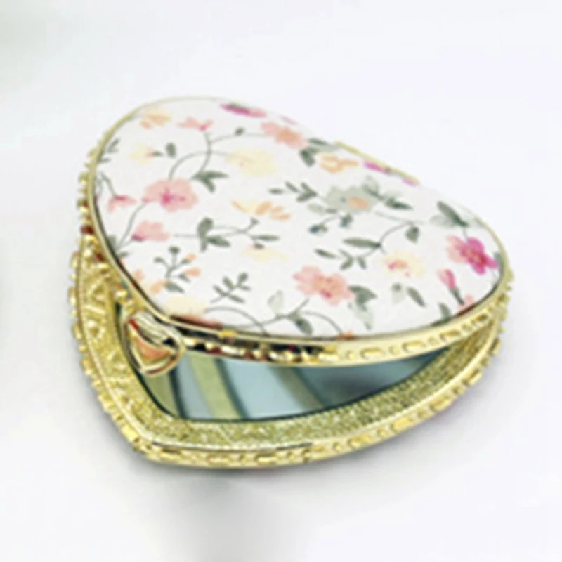 

1pcs Retro Printed Cosmetic Mirrors Mini Pocket Makeup Mirror Portable Two-side Folding Make Up Mirror for Women Girls Gift