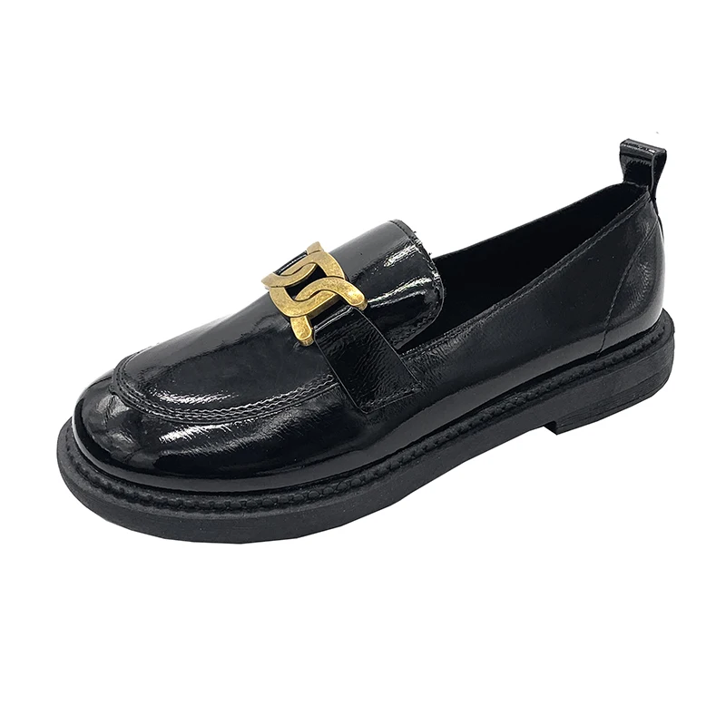 

Korean Shoes Female Footwear Oxfords Women's British Style Round Toe Casual Sneaker Soft 2021 Retro Dress Leather Summer Preppy