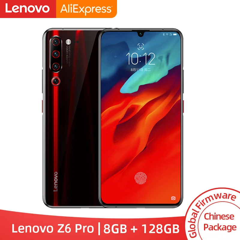 Глобальный ПЗУ lenovo Z6 Pro 8 Гб 128 ГБ Snapdragon 855 Octa Core 6,3" FHD дисплей смартфон задний 48MP Quad камеры Промокод: newyear600 newyear1200
