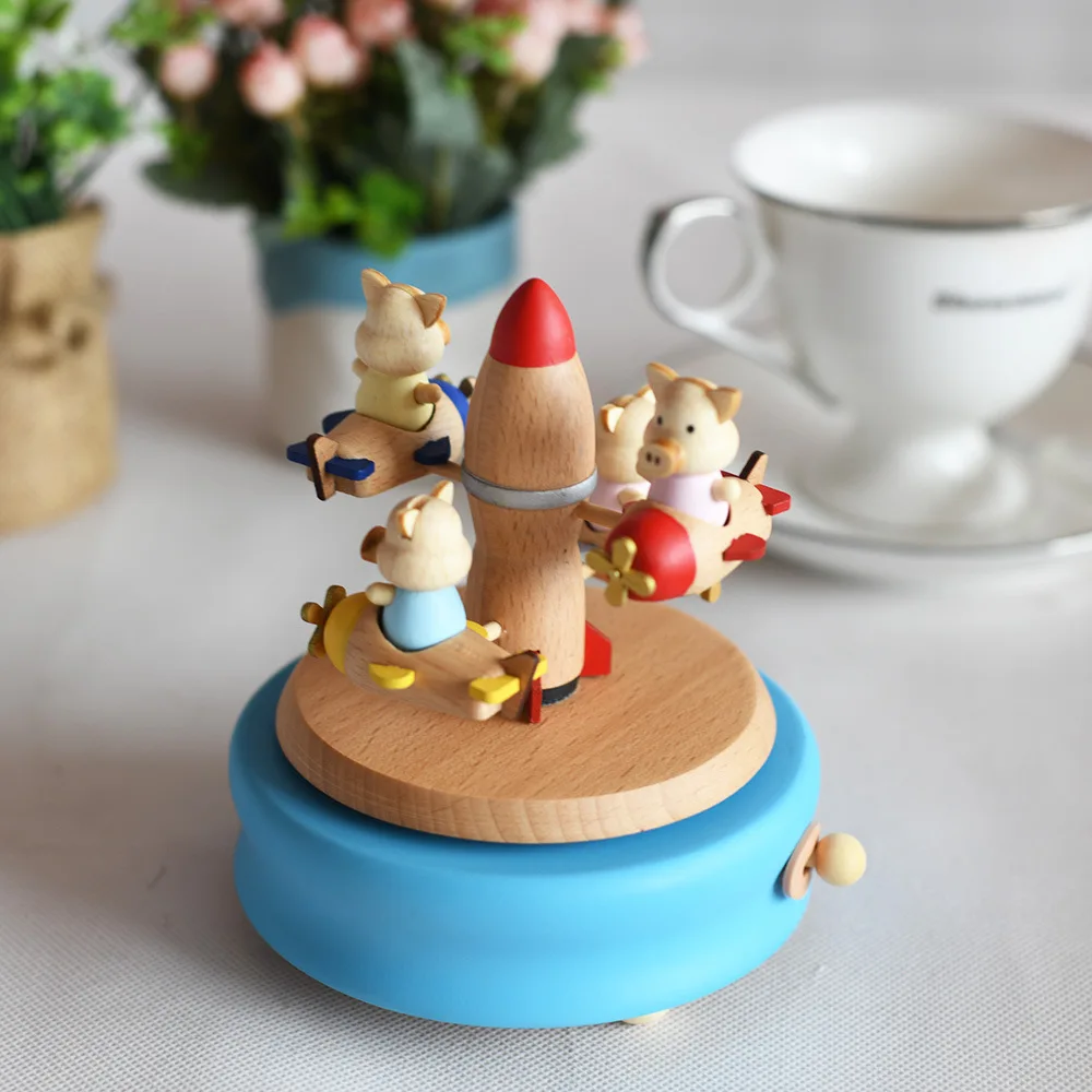 Восхитительная деревянная музыкальная шкатулка копилка рождественские подарки