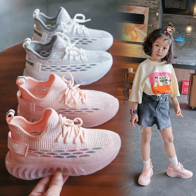 

Summer Children's Fly Woven Mesh Casual Outdoor Sports Shoes Soft Breathable Running Shoes for Boys and Girls Unisex Size 26-36