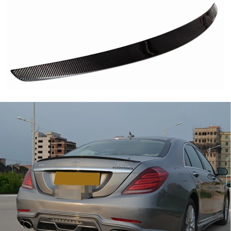 Для Mercedes W222 спойлер S класс S63 фотосессия из углеродного волокна S300 S350 S400 S500 S550 4