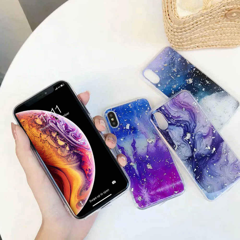 Чехол KISS милый чехол для телефона iPhone 8 7 6 S Plus эпоксидный Платиновый мраморный