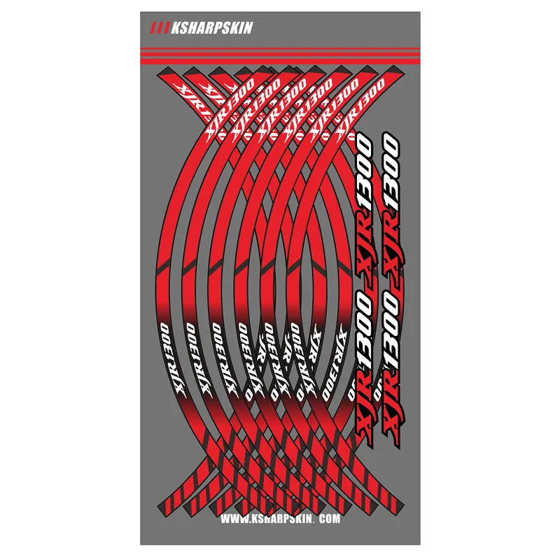 

12 X Motorcycle Styling Wheel Hub Tire Reflective Sticker moto Car Decorative Stripe Decal For YAMAHA XJR1300 XJR 1300