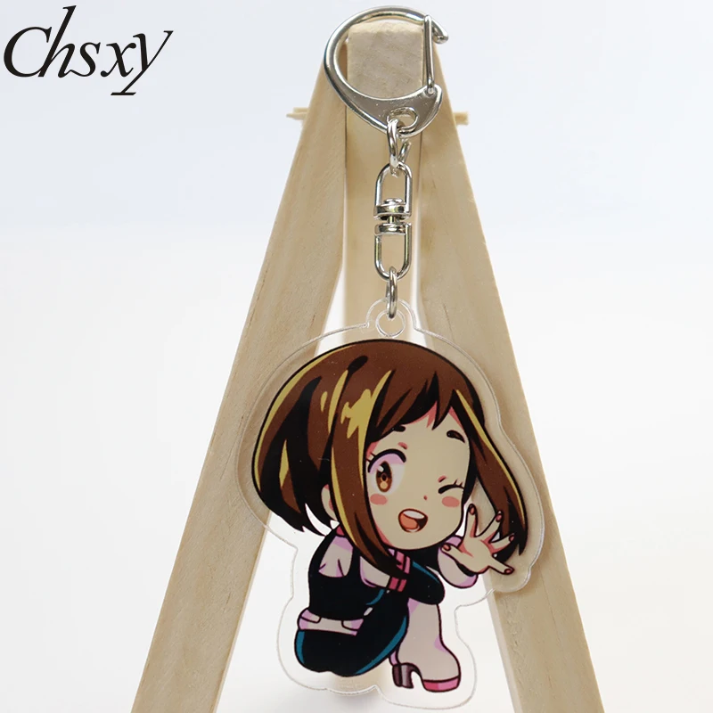 

Anime My Hero Academia Keychain Boku no hero Academia Double Sided Transparent Acrylic Key Chain for Bag Car Hanging Fans Gift