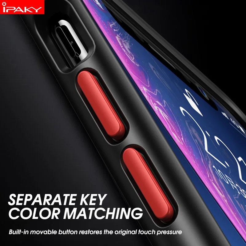 Для iPhone 11 чехол Magic Shadow IPAKY 11 Pro Чехол Цветные кнопки Мягкий Бампер ПК Гибридный противоударный Для iPhone 11 Pro Max чехол