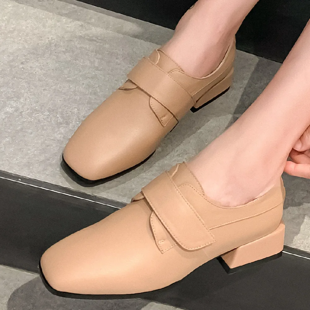 

Women's genuine leather hook&loop slip-on flats loafers leisure soft comfortable espadrilles casual daily shoes for women sale