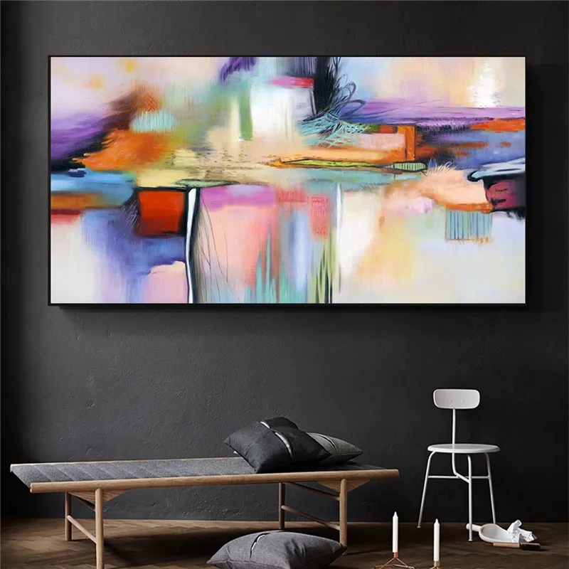 

Abstract Colorful Canvas Paintings Posters and Prints Painting Wall Art Pictures Cuadros for Living Room Home Decor