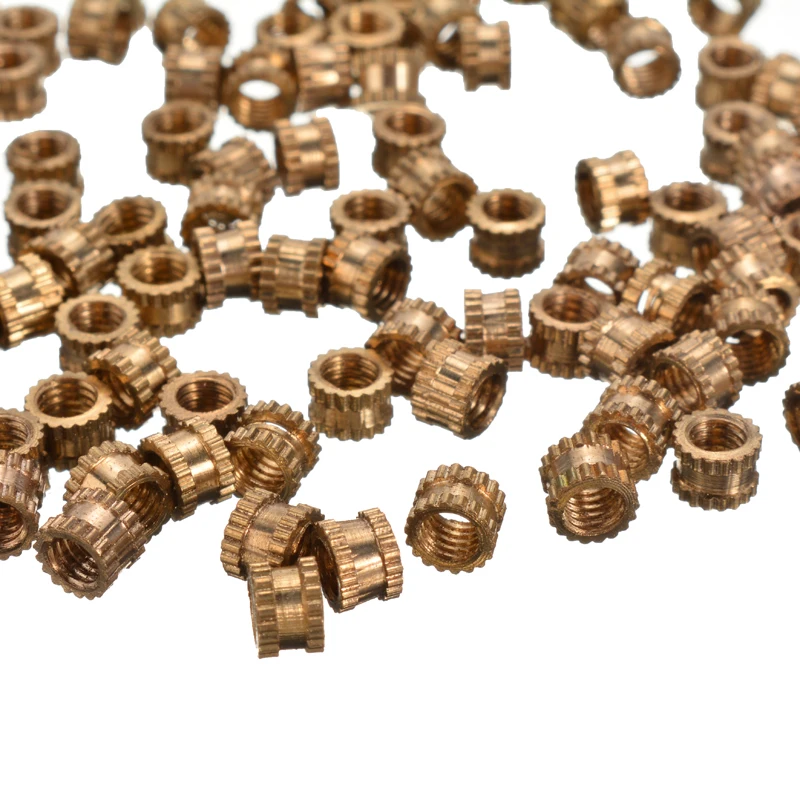 100 шт. M3 резьбовые круглые металлические гайки для вставки резьбы 3 мм высота 4 2