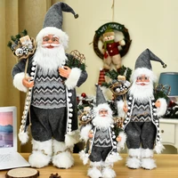 2022 new year big stand santa claus doll children xmas gift christmas tree decorations for home wedding party supplies406080cm