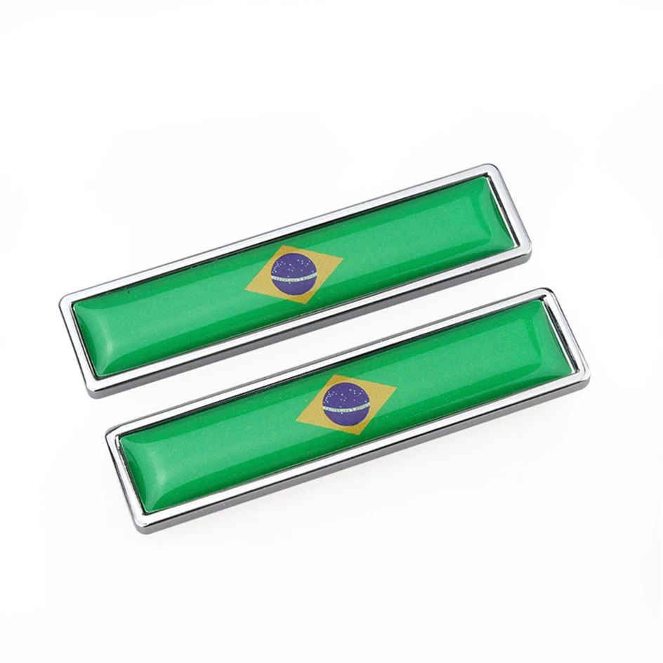 Металлический 3D автомобильный 1 пара Автомобильный Алюминиевый Бразильский