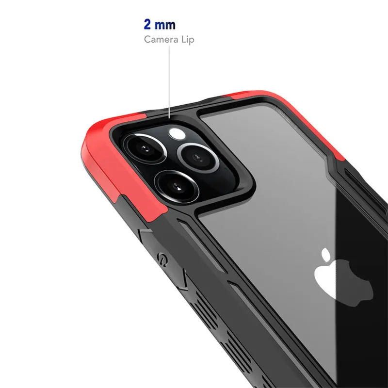 Shockproof Phone Case For iPhone 12 11 13 Pro Max X XR Transparent Case For iPhone 7 8 Plus 11 12 13 Hard PC Soft TPU Full Cover