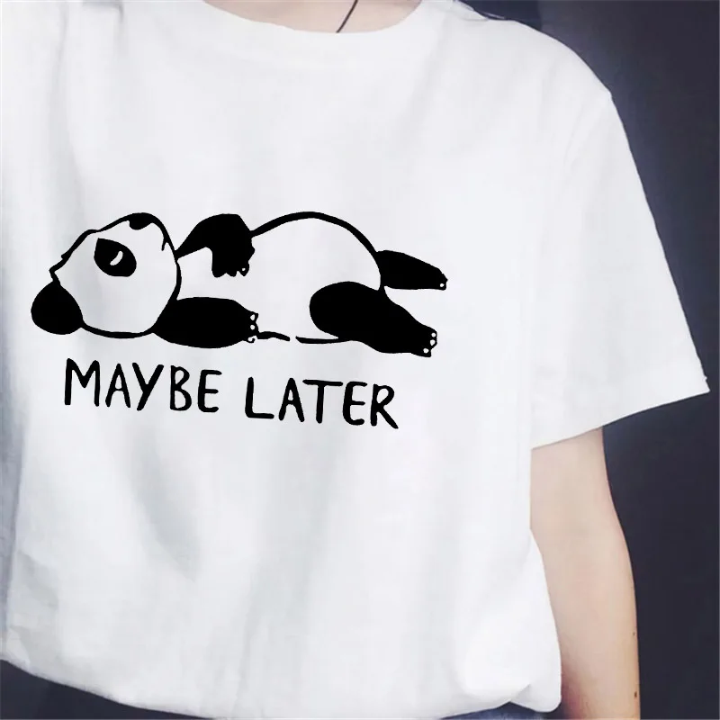 

YITAN Women's Maybe Later Cute Pattern T-Shirt Summer Creative