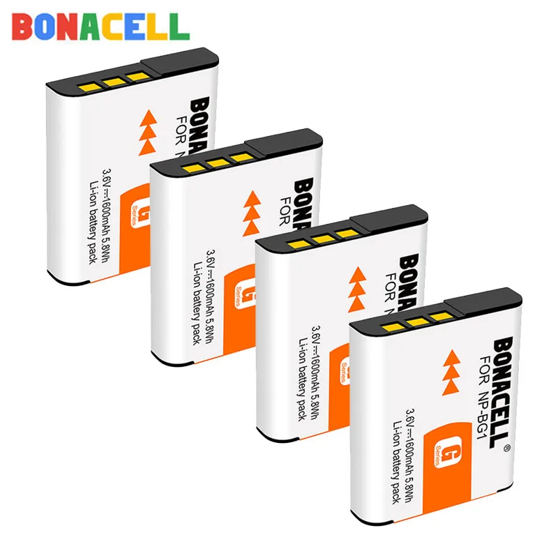 Bonacel NP BG1 аккумулятор 1600 мАч для SONY Cyber Shot DSC H3 H7 H9 H10 H20 H50 батареи цифровой