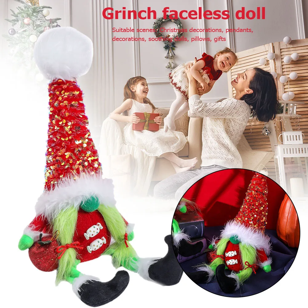kawaii Christmas Gnomes Plush Rudolph Toy Grinch Faceless Doll Dwarf Xmas Gift Santa Scandinavian Doll Gnome мягкие игрушки