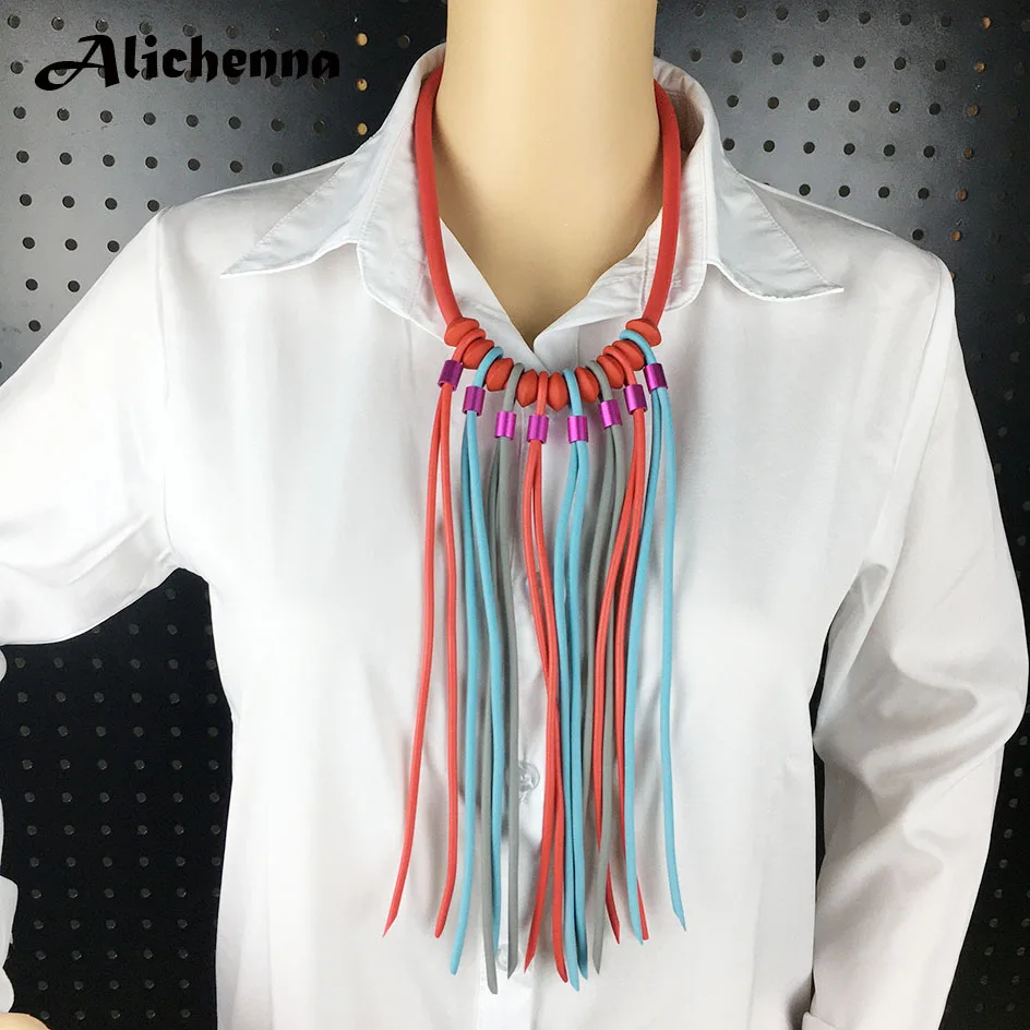 Женское кожаное ожерелье с подвеской в стиле бохо короткие Чокеры резиновой