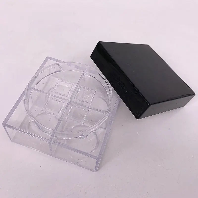 Новая Четырехцветная решетчатая коробка для рассыпного порошка макияжа