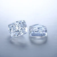 pirmiana high quality hand made simulant diamond white cushion ice cut cubic zircona loose gemstone for jewelry making