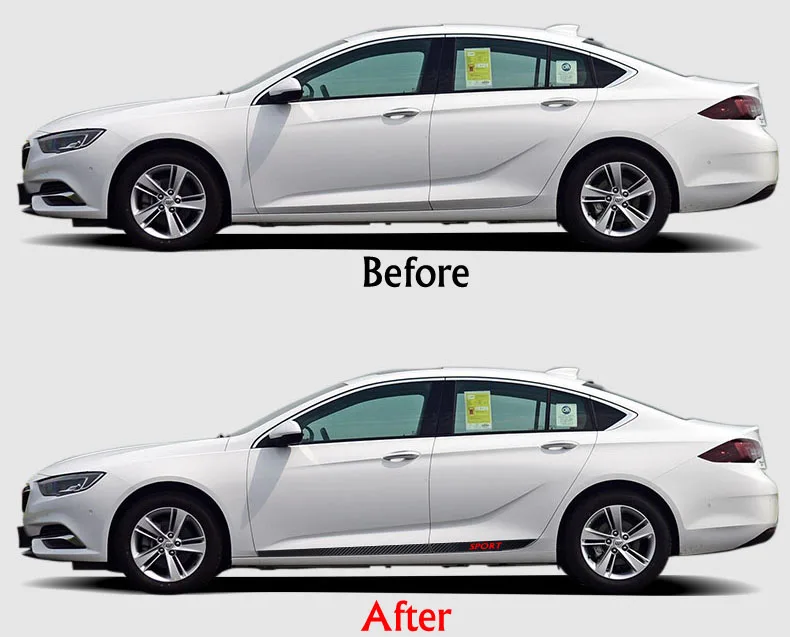 Car Styling Carbon Fiber Decal Side Skirt Sticker Automobiles Accessories For Buick Regal Opel Insignia 2017 2018 2019 | Автомобили и