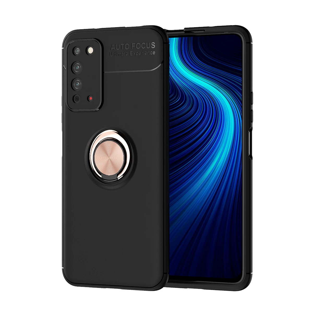 

For iPhone 12 Mini Shockproof Case iPhone 11 12 Pro Max 6 6s 7 8 Plus Soft Silicone Magnetic Ring Stand Phone Back Cover