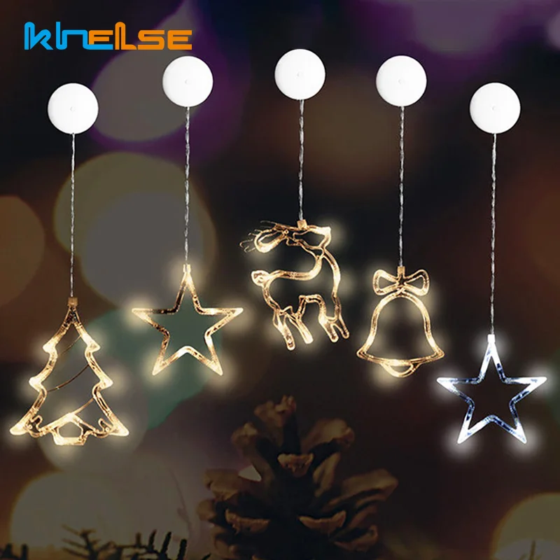 2020 с принтом рождественского оленя и надписью светодиодный строка светильник