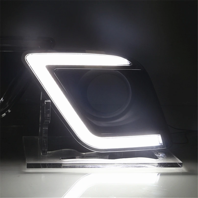 Car Flashing 1Set For Toyota Hilux Revo Vigo 2015 2016 2017 LED DRL Daytime Running Lights Daylight Waterproof Signal Styling | Автомобили