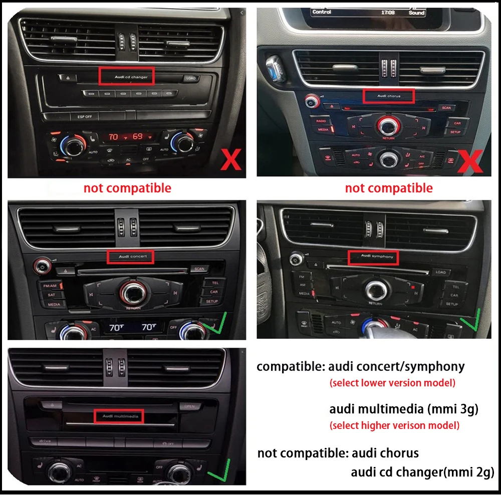 Автомобильная стереосистема 8 дюйма Android 10 0 для Audi A4 2009 2016 2 + 32 ГБ ОЗУ GPS навигация