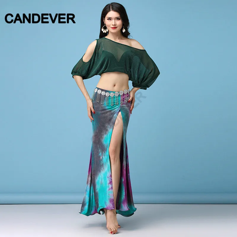 Новое поступление женская танцевальная одежда для танца живота из спандекса