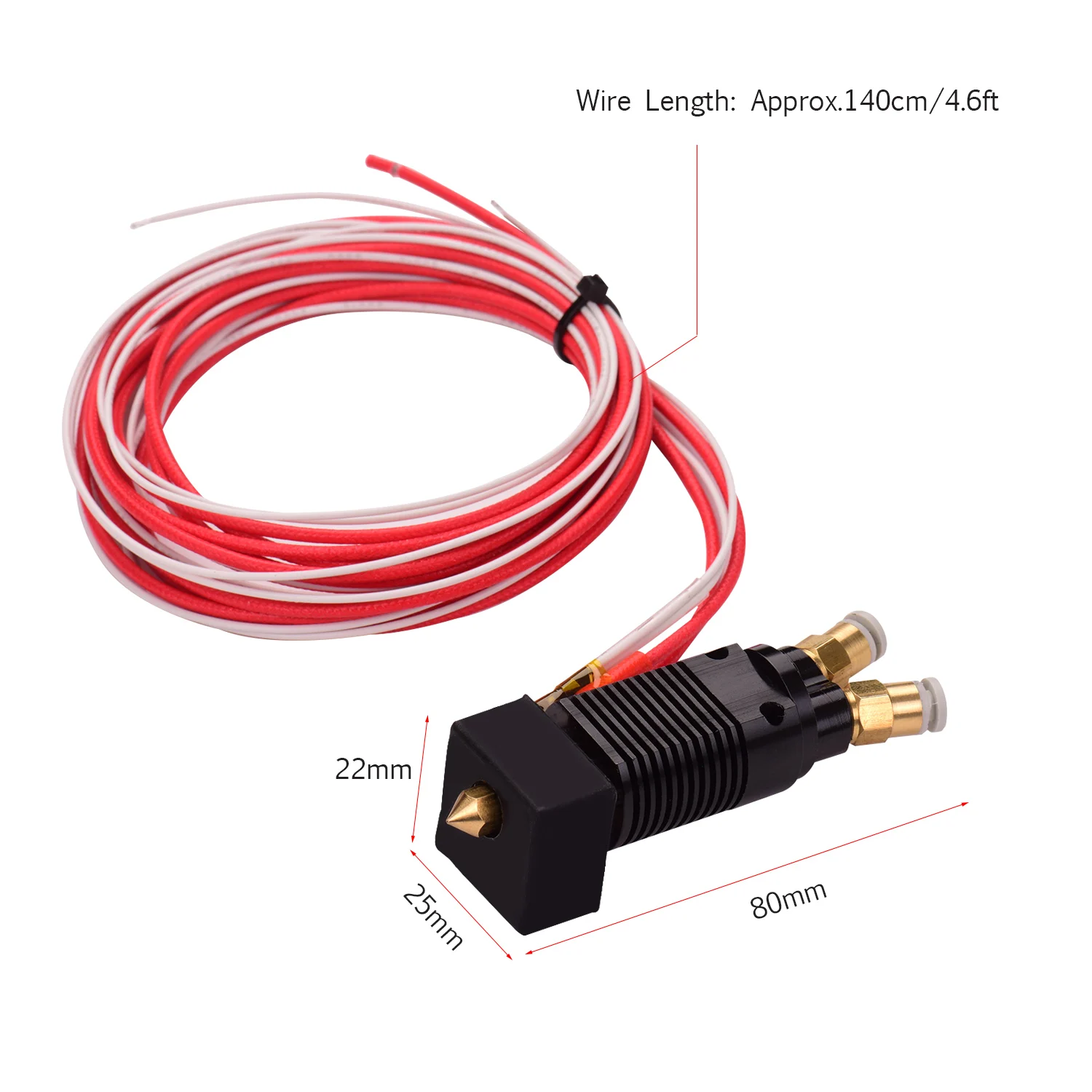 2 в 1 двойной цветной металлический Hotend экструдер комплект с кабелем 0 4 мм