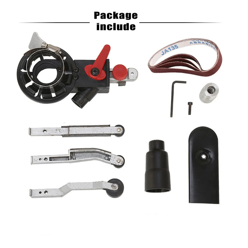 

M10/M14 Sanding Belt Adapter Attachment Converting 100/115/125mm Electric Angle Grinder to Belt Sander WoodWorking