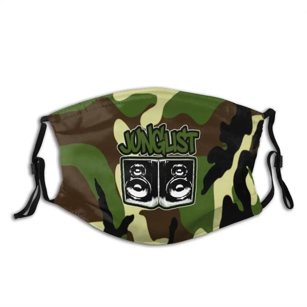 Junglist - Camo Boombox2 забавная крутая Тканевая маска Jungle Dnb барабан бас ДНБ друманбас и Edm