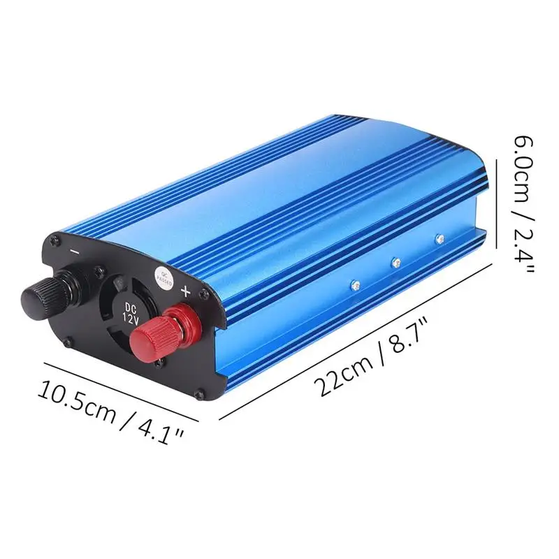 AOZBZ 3000W DC 12 до 220V солнечный инвертор мощности Алюминиевый конвертер сплавов перегрузки по току для поездок по дорогам на открытом воздухе