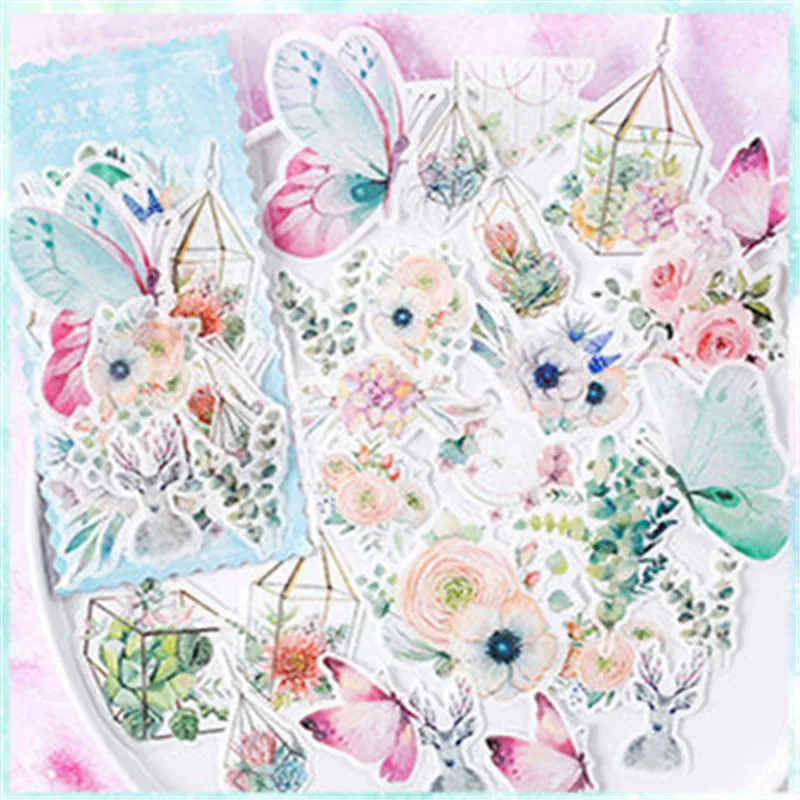 Morris Garden 60 шт./компл. Kawaii дневник My Memory японский маленький Diy путешествия бумага милые наклейки Скрапбукинг хлопья канцелярские принадлежности - Цвет: Morris Garden