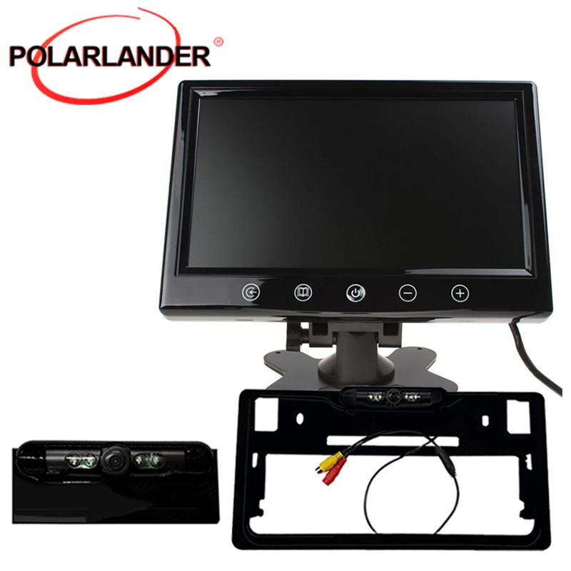 

9" TFT Car Monitor 360 Degree Parking Radar 16 LED HD Desktop Reversing Camera For Japan/US/Korea License Wireless Transmitter