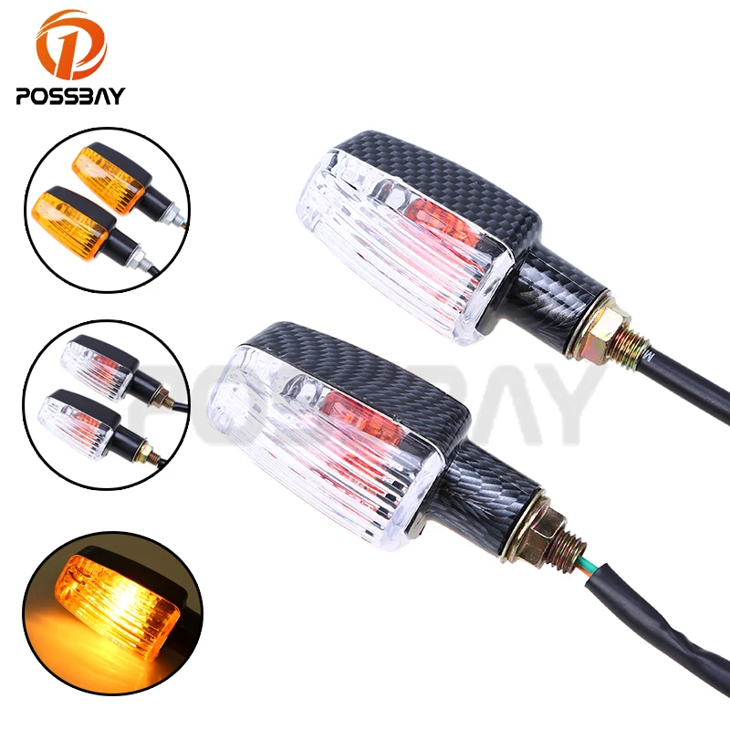 Указатели поворота POSSBAY из углеродного волокна для мотоциклов водонепроницаемый