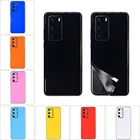 Глянцевая облегающий чехол лед Защитная пленка для Huawei P40 Pro Plus Mate 40 30 20 X P30 Lite Nova 8 SE 7 яркая поверхность сзади наклейка сзади наклейки