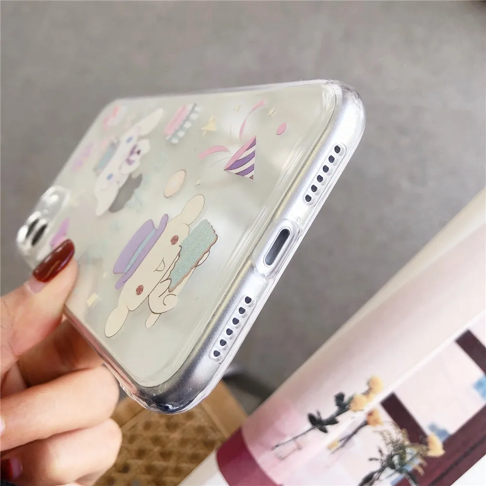 Японский милый чехол для телефона с рисунком собаки корицы iPhone 11Pro Max прозрачный