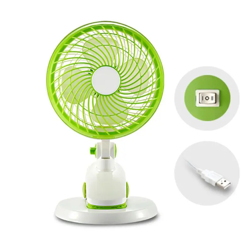 

USB Powered Clip on Fan Cooling Fan with 2 Speed for Stroller Car Office Camping G8TC