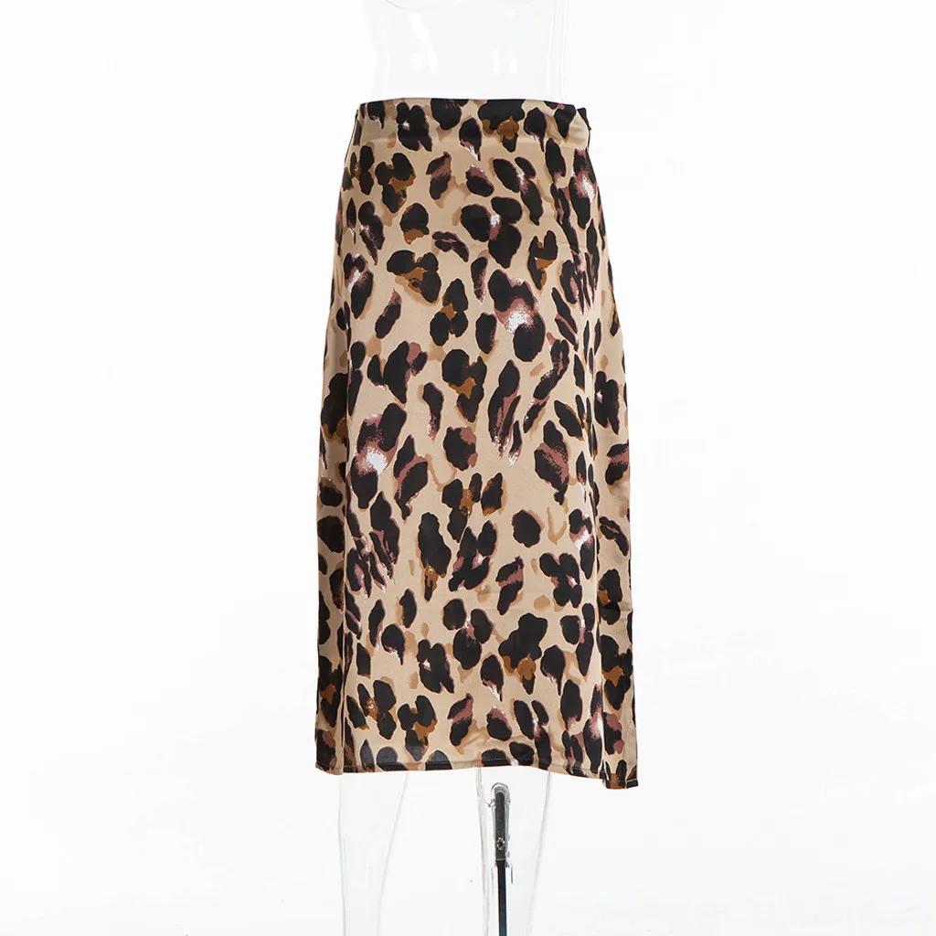 Женская модная Праздничная юбка с леопардовым принтом в стиле панк готика