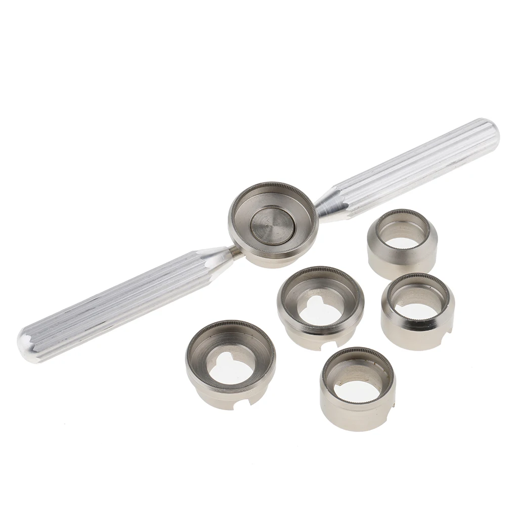 

7pcs Kit 5537 Watch Case Back Opener Screw Grooved Rings Stainless Steel