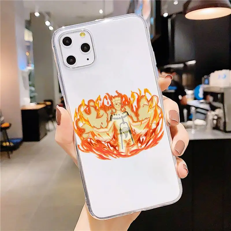 

Naruto Uzumaki Sasuke Uchiha Anime Phone Case Transparent for iPhone 11 12 mini pro XS MAX 8 7 6 6S Plus X 5S SE 2020 XR