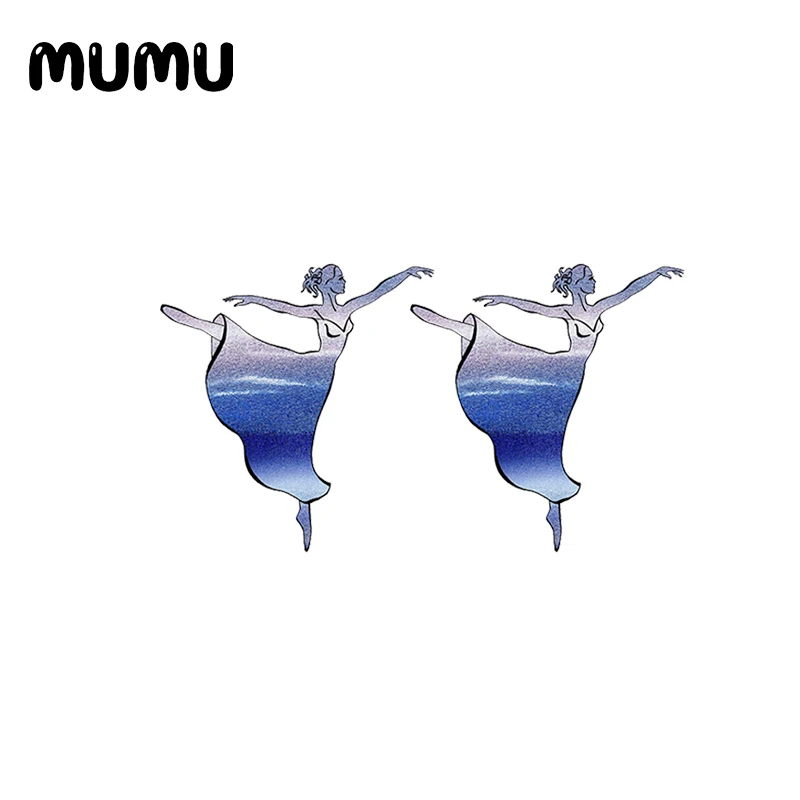 Новинка 2020 силуэт балерины серьги-гвоздики современный танцор акриловые серьги